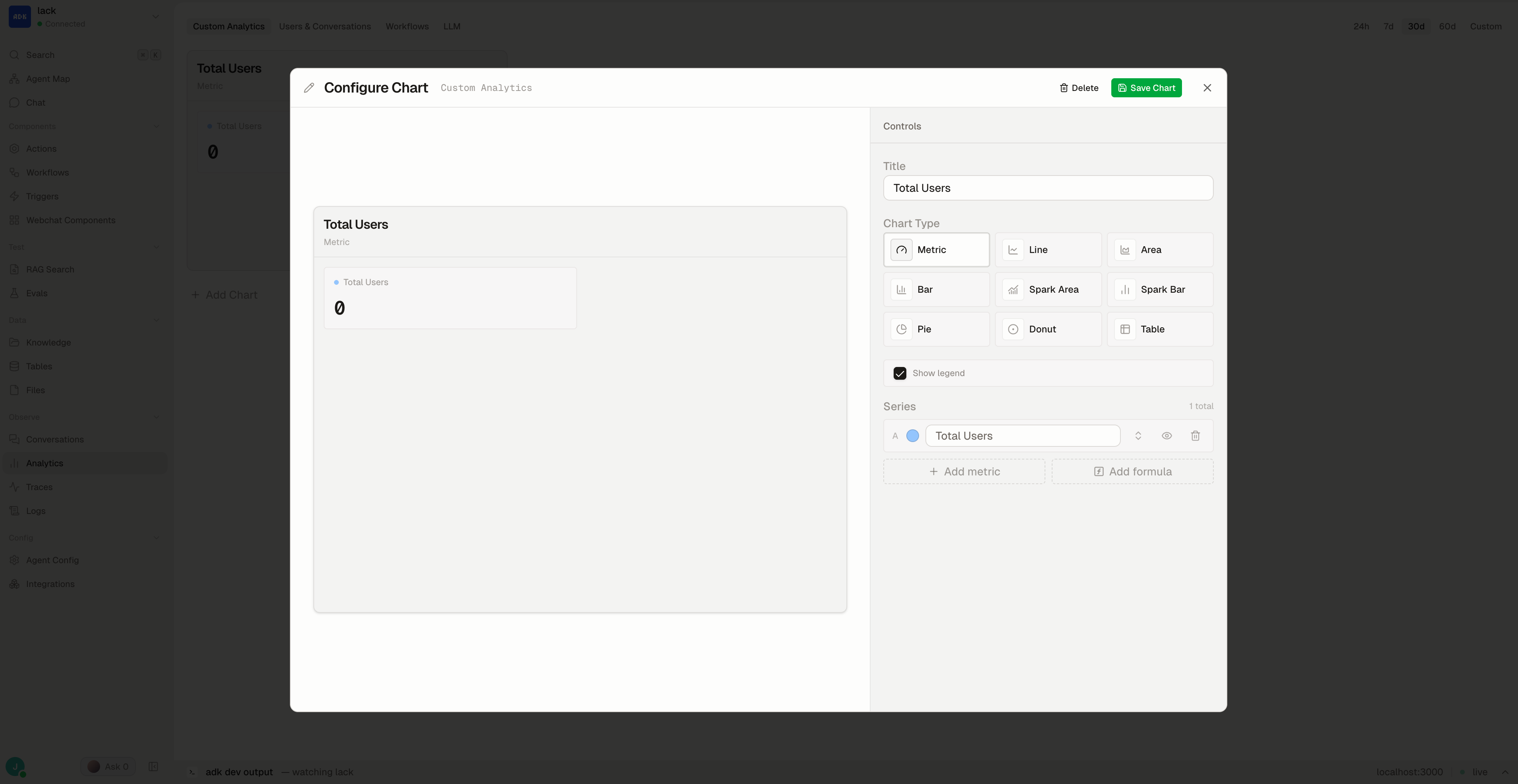 Building a custom analytics chart in the Dev Console